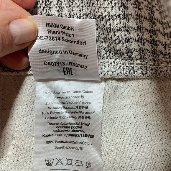 RIANI Cotton Glen Plaid Trousers Sz 10 - Picture 10 of 11